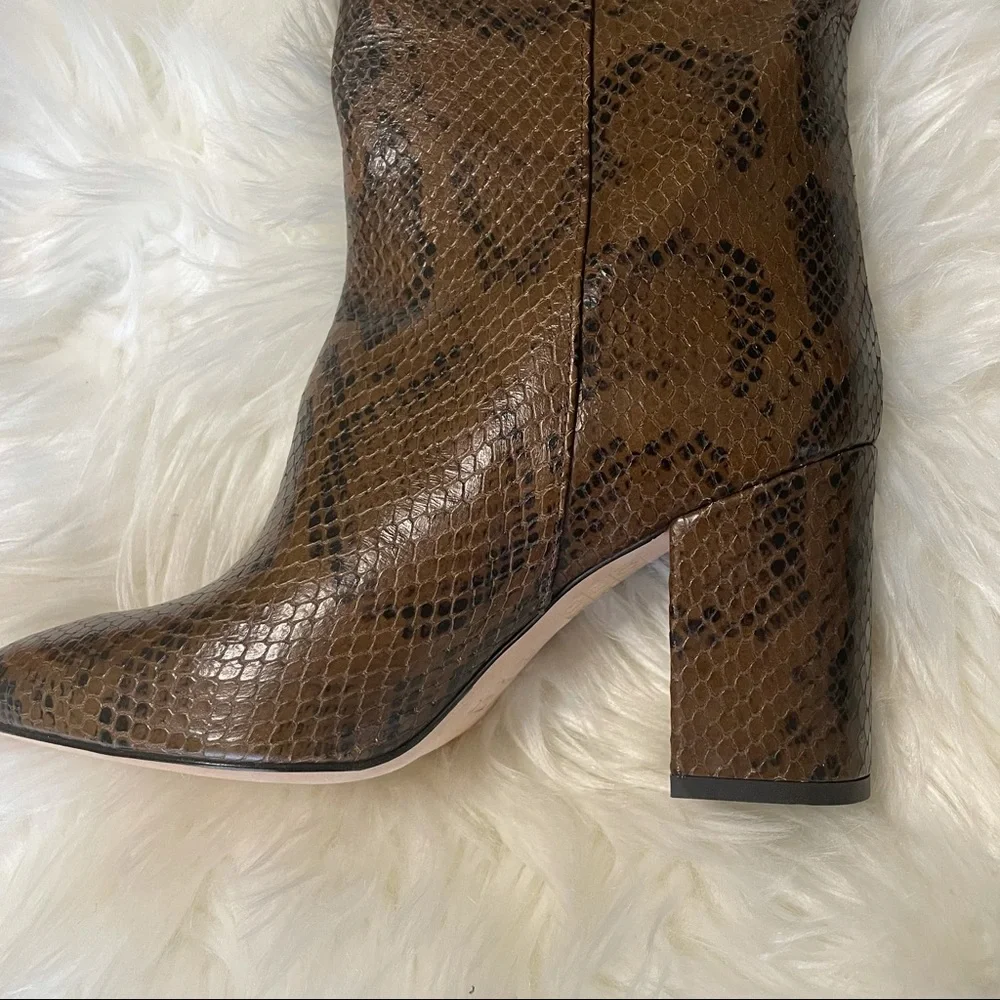 Paris Texas Python Print Boots Camel. Sz 36.5 (6) - Picture 3 of 8